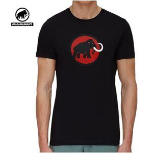 MAMMUT Black Graphic T-Shirt with Red Mammut Logo XL